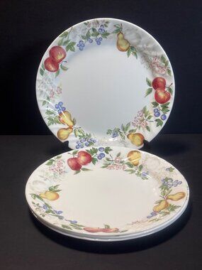 Corelle By Corning Chutney Pattern Dinner Plates Set Of 4 USA Made Vintage 05